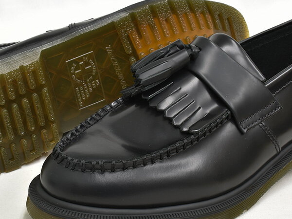 【現価格での販売は5/17 23:59まで】Dr.Martens ADRIAN TASSEL LOAFER【ドクターマーチン エイドリアン タッセル ローファー】【革靴 シューズ メンズ ウィメンズ レディース ユニセックス ブラック】BLACK POLISHED SMOOTH 3
