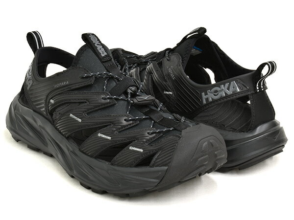 HOKA ONE ONE HOPARA【ホカ オネオネ ホパラ】【ハイキング トレイル アウトドア サンダル シューズ スポーツ カジュアル メンズ 男性 紳士 ブラック】BLACK / BLACK