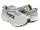 【4/18 23:59まで★期間限定セール】HOKA ONE ONE BONDI 8【ホカ オネオネ ボンダイ メンズ】【ランニング シューズ クッション ロード スポーツ カジュアル 男性 紳士 サイズ シャークスキン グレー】SHARKSKIN / HARBOR MIST