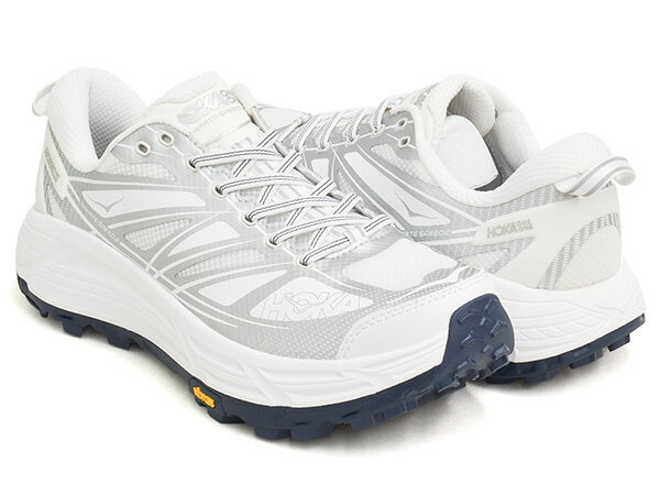 楽天GETTRY MAGHOKA MAFATE SPEED 2【ホカ マファテスピード 2】【トレイル ランニング クッション ハイキング トレッキング アウトドア シューズ スポーツ カジュアル メンズ ウィメンズ レディース ユニセックス オネオネ ホワイト シルバー】WHITE / SILVER