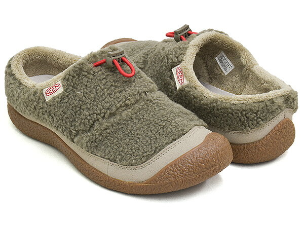 KEEN WOMEN HOWSER III SLIDE【キーン ハウザー 3 スライド】【クロッグ スリッパ リラックス ルーム オフィス キャンプ シューズ スニーカー ウィメンズ レディース ベージュ】BRINDLE / BRINDLE SHERPA FLEECE