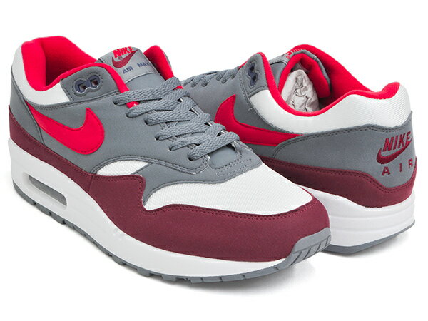 NIKE AIR MAX 1【ナイキ エア マックス】WHITE / UNIVERSITY RED - COOL GREYのサムネイル