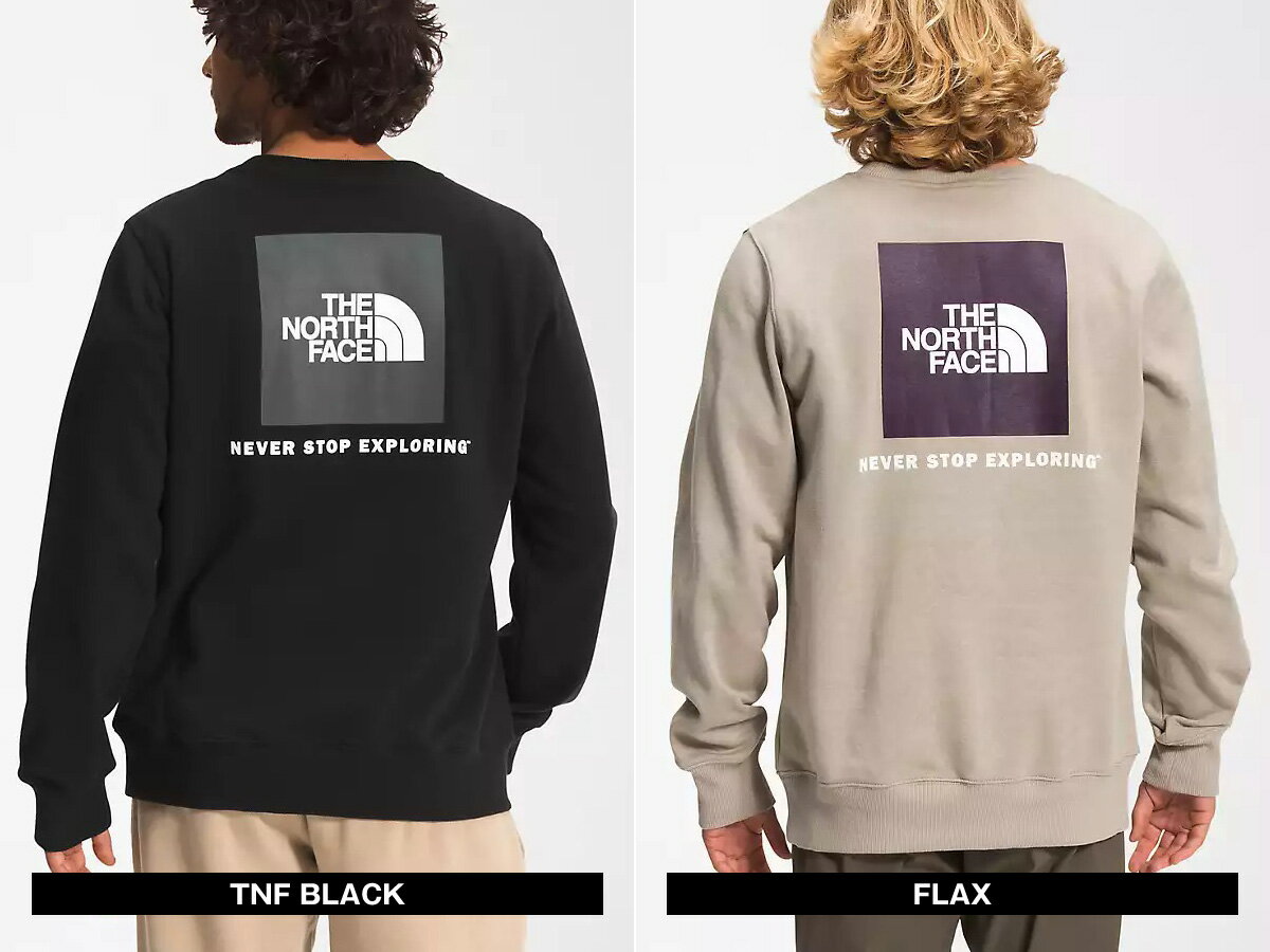 THE NORTH FACE BOX NSE CREW SWEATSHIRT【ザ・ノース・フェイス ボックス クルー スウェットシャツ】【スウェット トレーナー ロゴ ボックスロゴ カジュアル】【ノースフェイス メンズ ウィメンズ レディース 男性 女性 海外規格】2 COLORS