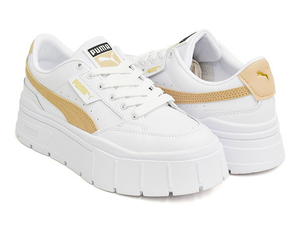 PUMA MAYZE STACK WNS【プーマ メイズ スタック ウィメンズ】【厚底 カジュアル スニーカー シューズ レディース ガールズ ジュニア 女性 サイズ】PUMA WHITE - LIGHT SAND