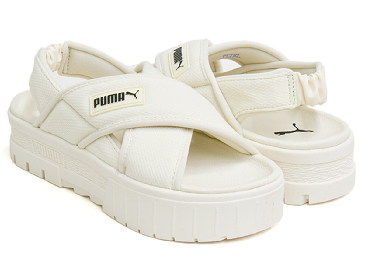 PUMA MAYZE SANDAL WNS【プーマ メイズ サンダル ウィメンズ】【厚底 ウェッジソール カジュアル スニーカー シューズ】【スタイルアップ レディース 女性】MARSHMALLOW - PUMA BLACK