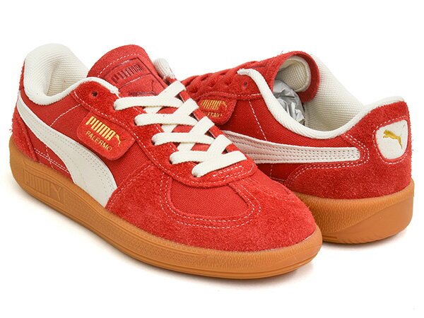 Rakuten - PUMA PALERMO VINTAGE【プーマ パレルモ ヴィンテージ】【テラス ファッション インドア トレーニング トレーナー カジュアル】【スニーカー シューズ メンズ ウィメンズ レディース レッド】CANDY APPLE - GUM