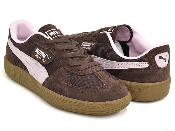 Rakuten - PUMA PALERMO VINTAGE UPDATE【プーマ パレルモ ヴィンテージ アップデート】【テラス ファッション インドア トレーニング トレーナー カジュアル】【スニーカー シューズ メンズ ウィメンズ レディース ブラウン ピンク】CHOCOLATE BROWN / GUM