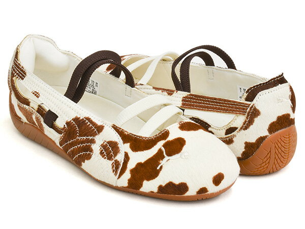 PUMA SPEEDCAT BALLET COW WNS【プーマ スピードキャット バレエ カウ ウィメンズ】【アニマル ウシ柄 レーシング ドライビング シューズ ロープロファイル フラット レースコア バレエコア レディース】CHOCOLATE BROWN - WARM WHITE