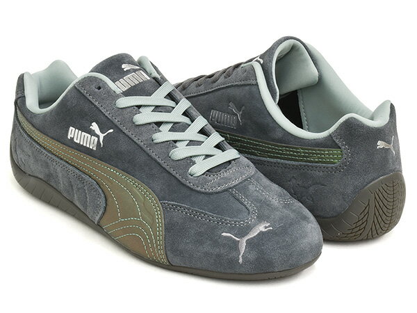 【現価格での販売は1/29 1:59まで】PUMA SPEEDCAT MONSTER HUNTER WILDS【プーマ スピードキャット】【モンスターハンターワイルズ モンハン カプコン CAPCOM】【シューズ ロープロファイル グレー グリーン】DUSKY GRAY - GREEN TERRAIN