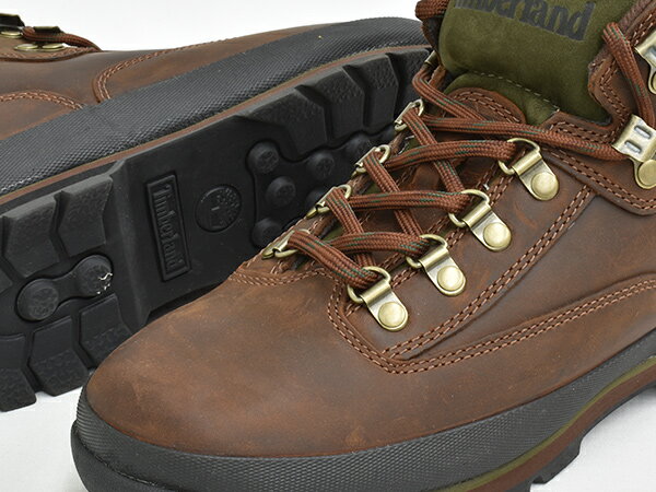 【現価格での販売は9/18 23:59まで】Timberland EURO HIKER LEATHER BOOT【ティンバーランド ユーロ ハイカー レザー ブーツ】【ハイキング カジュアル シューズ メンズ 男性 紳士 ブラウン フルグレインレザー】MEDIUM BROWN FULL-GRAIN