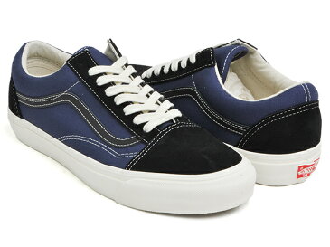 VANS VAULT OG OLD SKOOL LX【バンズ ボルト オリジナル オールドスクール ラックス】【スウェード キャンバス オージー エルエックス】(SUEDE / CANVAS) BLACK / INSIGNIA BLUE