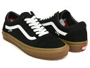 【4/30 23:59まで★期間限定セール】VANS SKATE OLD SKOOL【バンズ スケート オールドスクール】【スケートボード SKATEBOARDING SB プロ PRO】BLACK / GUM spvn