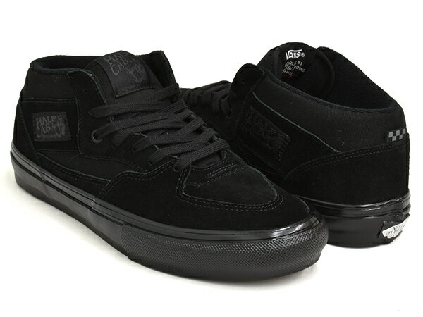 【5/20 23:59まで★期間限定セール】VANS SKATE HALF CAB【バンズ スケート ハーフキャブ】【スケートボード SKATEBOARDING SB プロ PRO】BLACK / BLACK ［sptm］