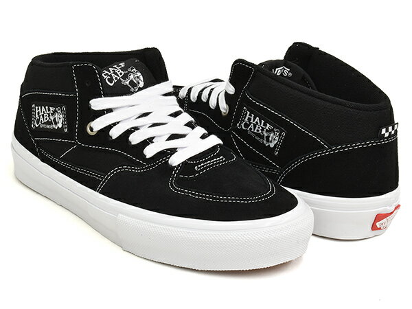 【5/20 23:59まで★期間限定セール】VANS SKATE HALF CAB【バンズ スケート ハーフキャブ】【スケートボード SKATEBOARDING SB プロ PRO】BLACK / WHITE ［sptm］