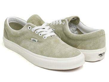 VANS ERA【バンズ エラ】【ピグ スウェード モス グレー ベージュ 撥水】(PIG SUEDE) MOSS GRAY / SNOW WHITE