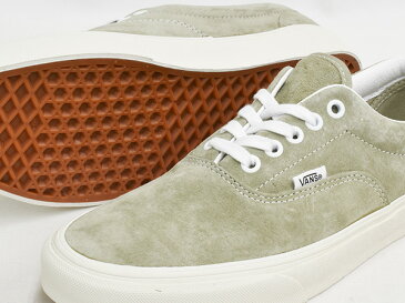 VANS ERA【バンズ エラ】【ピグ スウェード モス グレー ベージュ 撥水】(PIG SUEDE) MOSS GRAY / SNOW WHITE