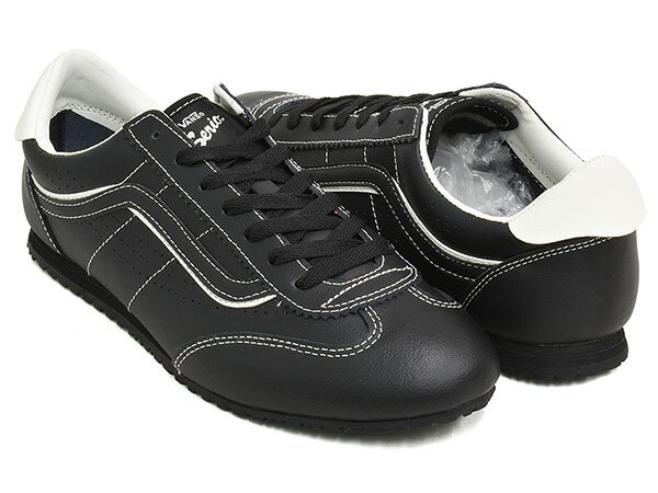 VANS SUPER LOWPRO【バンズ スーパー ロープロ】【セリオ SERIO ロープロファイル 薄底 レザー ブラック】BLACK / BLACK