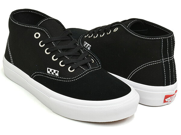 VANS SKATE AUTHENTIC MID【バンズ スケート オーセンティック ミッド】【スケートボード SKATEBOARDING SB プロ PRO ブラック ホワイト】BLACK / WHITE