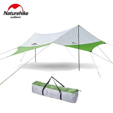 NATUREHIKE NH16T012S Hexagonal Tarp Green 4人用タープ ヘキサゴンタープ キャンプ 紫外線防止 アウトドア ファミリー ポール付き Mサイズ ツーリング 災害 防災