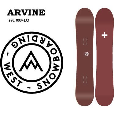 22-23NEW MODEL West Snowboarding SNOWBOARD 141 ,145 ,148cm ウエスト スノーボード WOMEN'S ARVINE 女性 ボード バックカントリー サーフライド フリーライド パーク