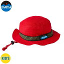 子供用 KAVU カブー Ks Bucket Hat ハット キッズ ジュニア 子供用 キャンプ アウトドア SUP 釣り 登山 水陸 RED 赤 おしゃれ