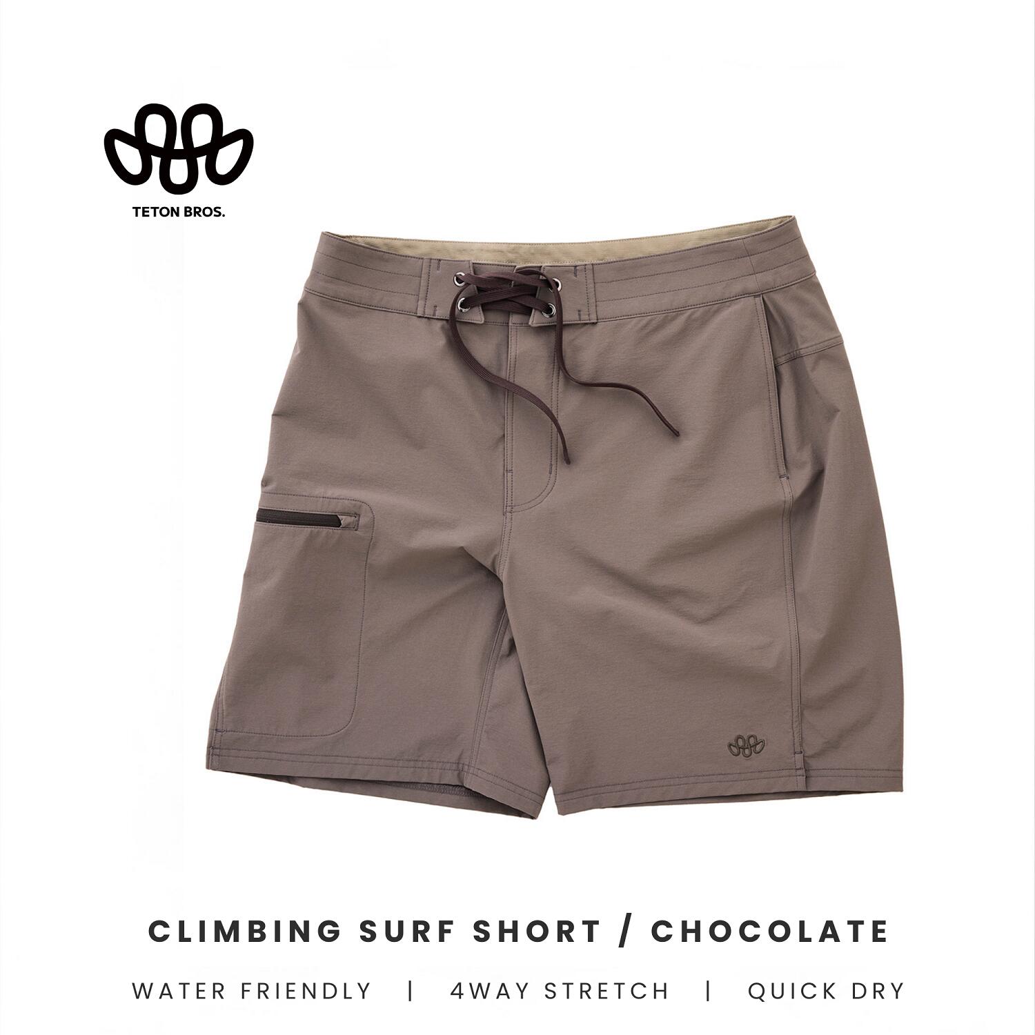 TETON BROS CLIMBING SURF SHORT CHOCOLATE TB261-12M ティートンブロス クライミングサーフショーツ メンズ ショートパンツ アウトドア サーフショーツ