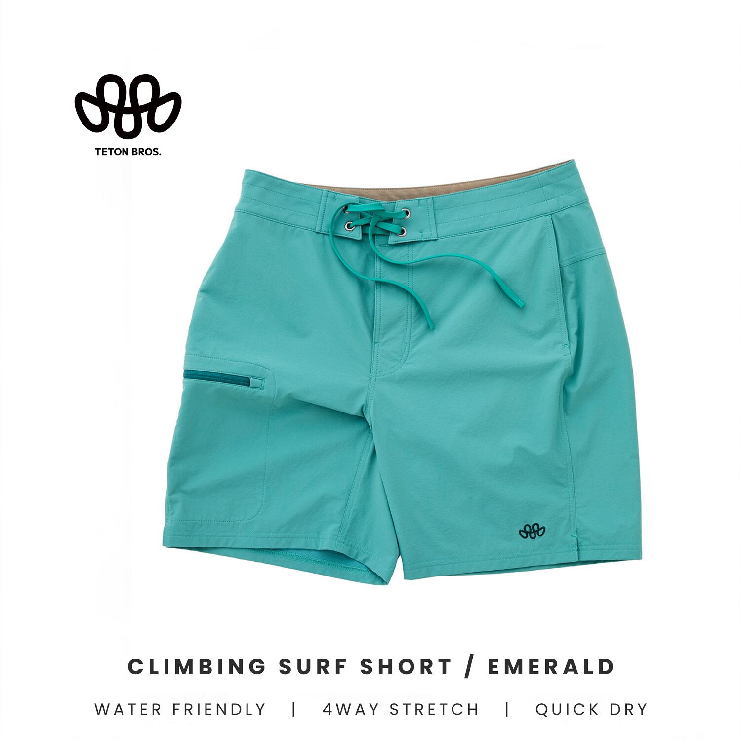 TETON BROS CLIMBING SURF SHORT EMERALD TB261-12M ティートンブロス クライミングサーフショーツ メンズ ショートパンツ アウトドア サーフショーツ
