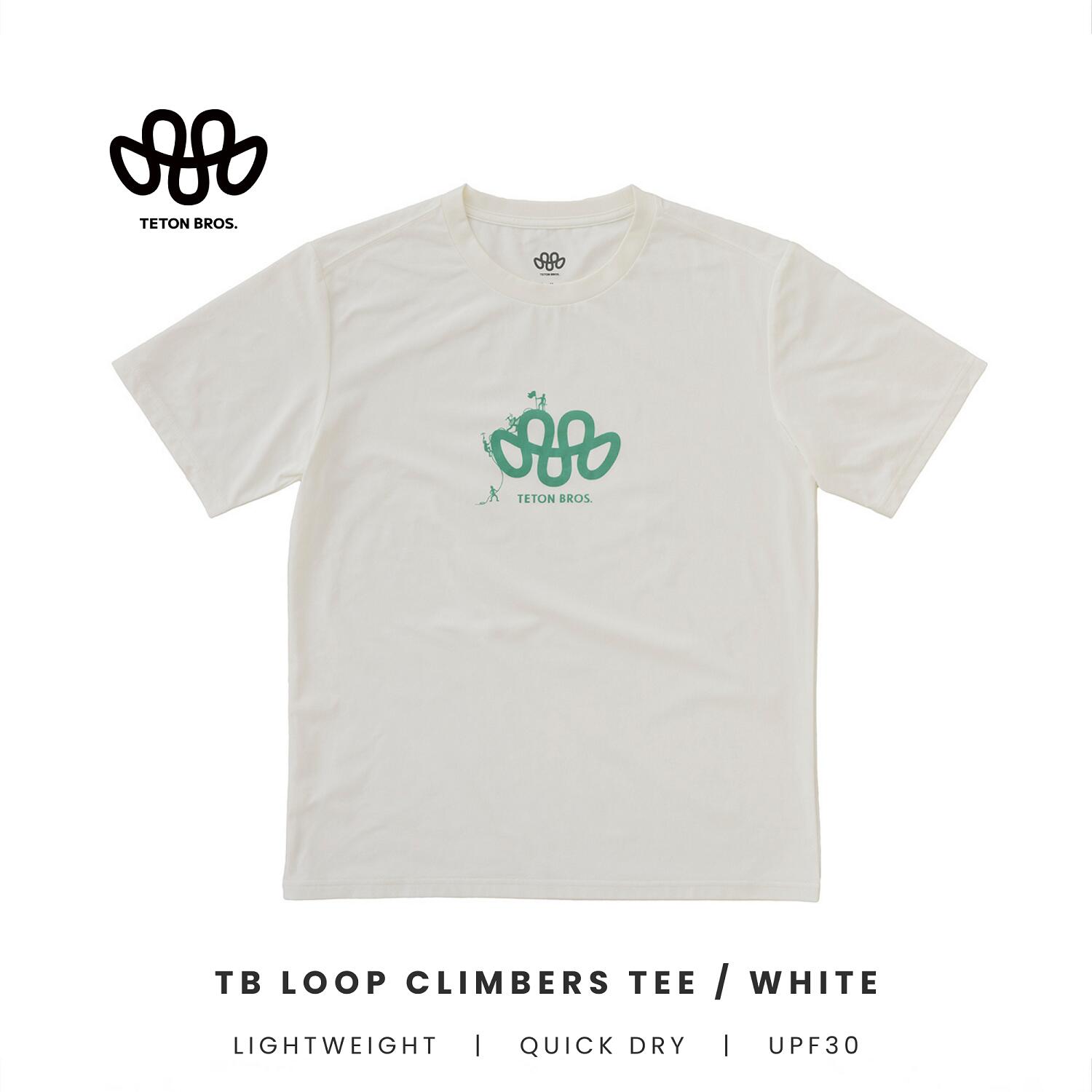 Rakuten - TETON BROS TB LOOP CLIMBERS TEE WHITE TB261-83M ティートンブロス メンズ Tシャツ 半袖 アウトドア 吸汗速乾 UPF30