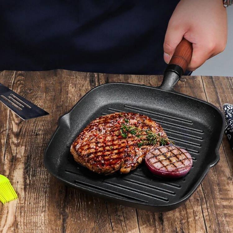 グリルパン 角型 鋳鉄 グリルフライパン スクエアフライパン 22cm 24cm 調理器具 調理用品 フライパン 鉄 鍋 鉄鍋 四角形 正方形 ガス火 gfonline-10007465 GFオンライン楽天市場店 サンプル画像2