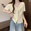 レデ トップス Tシャツ 半袖 ショルダー ストレート 感じさせにくい 年齢を フレンチスタイル 大きいサイズ レディース トップス