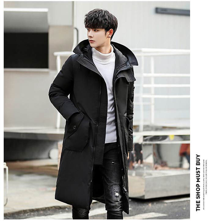 メンズ 素地 ロングコート 冬服 防寒防風 防寒 保温 アウター 3色 ダウンジャケット 厚手 フード付き 秋冬 冬アウター ハ スリム