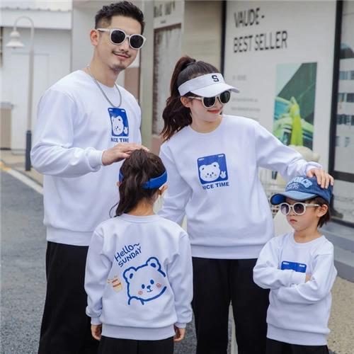 親子ペアルック 冬 ママ 親子 綿 ペアルック 秋 パーカー 親子 ペアルック トップス トレーナー 赤ちゃん ゆったり ペアルック 2