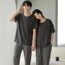 ギフ 春夏 パジャマ メンズ 夏 ペア カップル プレゼント 結婚祝い 半袖 ルームウエア セットアップ 部屋着 綿100% パジャマ