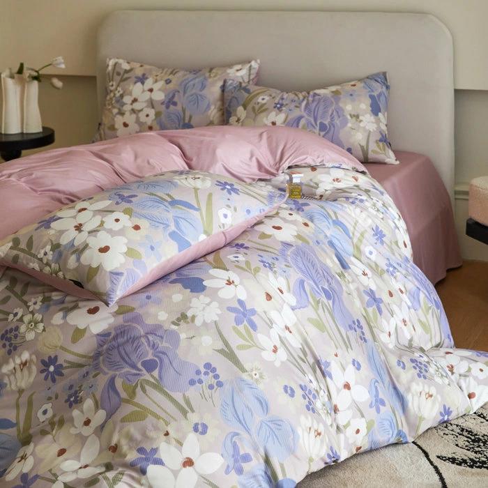 3点セット 総柄羽毛布団カバー 4点セット 洋式?和式兼用 シングル おしゃれ セミダブル ふとんかばー 敷布団カバ 掛け布団カバー