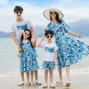 アロハシャツ プレゼント 海旅行 ビー 衣装 Tシャツ+半ズボン 半袖ドレス カップル 花柄ドレス 夏服 シャツ アロハ 親子コーデ