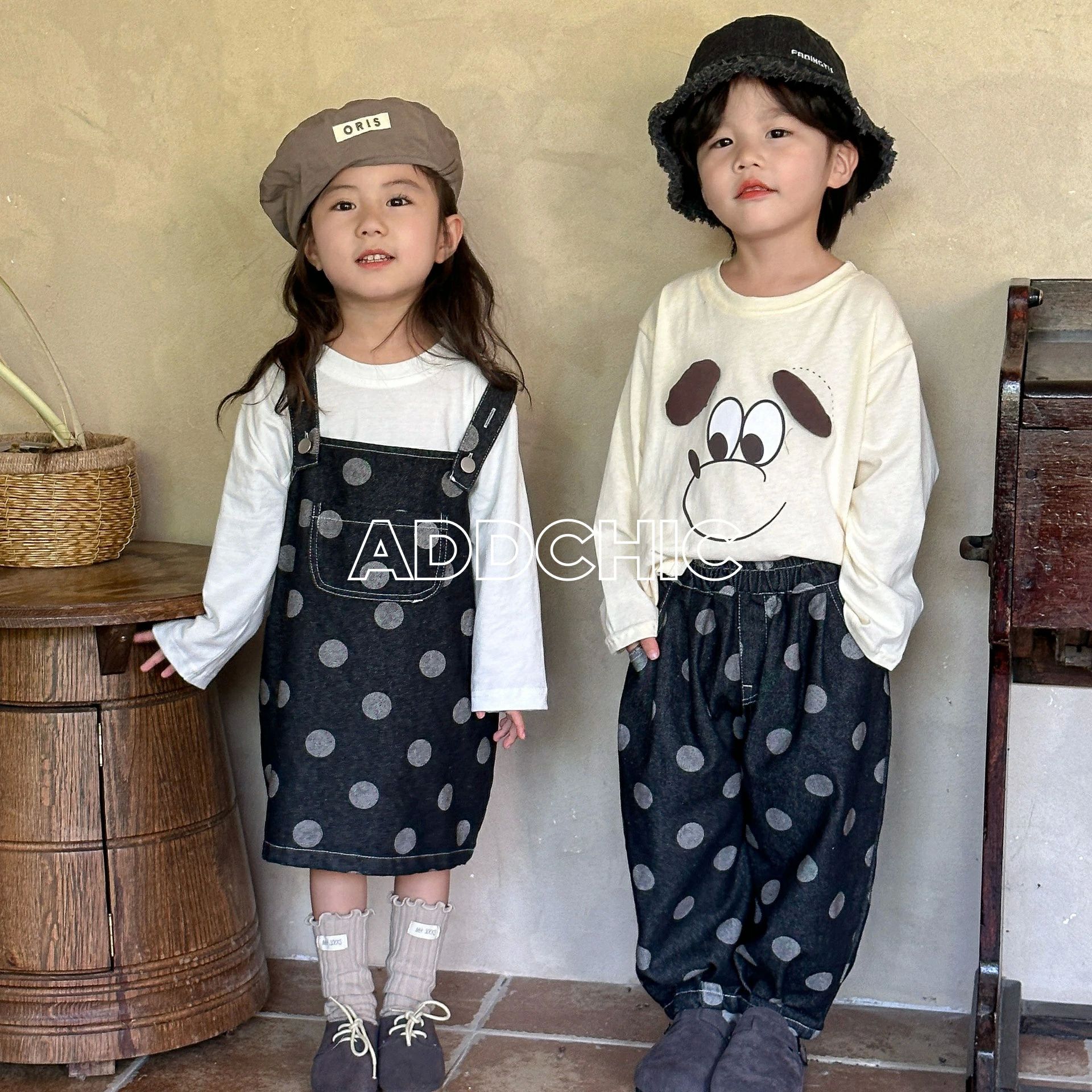 オール ロングワンピース 可愛い 男の子 デニムパンツ 女の子 ジャンパースカート 上下セット ブルー ..