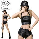 袖なしトップス 演出服 へそ出し DS チアガール k-pop 韓国 セクシー PUレザー レディース ジャズ ショーツ ダンス衣装