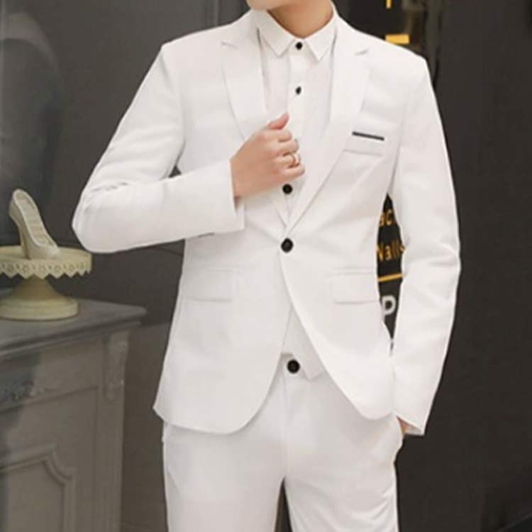 カジュアル 大きいサイズ メンズスーツ ビジネススーツ スリムスーツ パンツ ベスト ジャケット 3点セット セットアップ スーツ