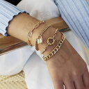 チェーン オシャレ アクセサリー 韓国風 プレゼント バングル 春夏アクセ ブレスレット レディース 女子会 ゴールド