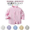無 シンプル 入園式 入学式 カラーシャツ 半袖 通学 通園 ジュニアシャツ 春 長袖 トップス 立ち襟 シャツ 男の子 ベビーシャツ
