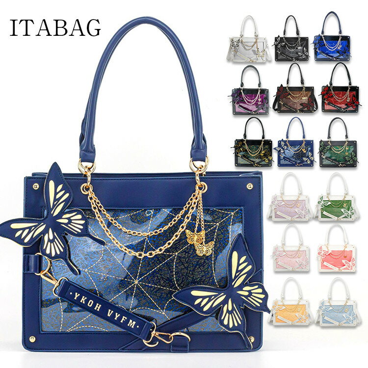 ビニールバッグ バッグ レディース 大容量 クリアバッグ 推しバッグ 推し活 推し 缶バッチ ショルダーバッグ トートバッグ 痛バ(4)