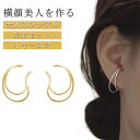ジュエリ プレゼント ダブルライン silver925 シルバー925 左右セット レディース イヤリング ノンホールピアス 大ぶり イヤカフ