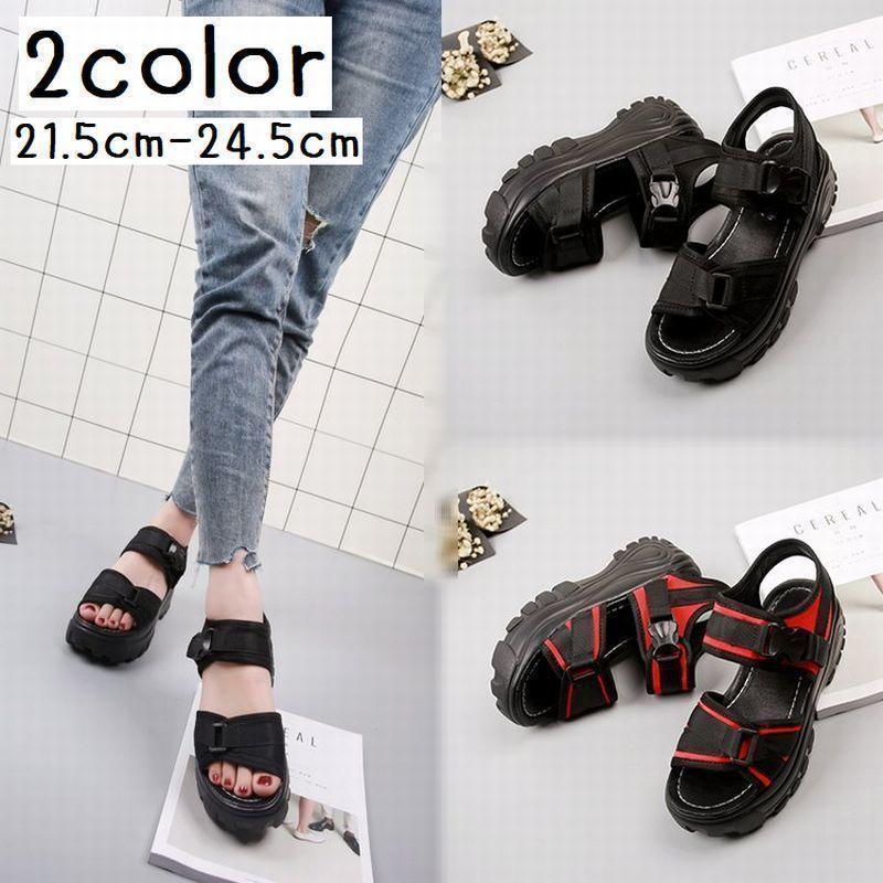 カジュアル シンプル スポーツ おしゃれ 靴 厚底 婦人 女性 レディース ビーチサンダル スポサン 厚底サンダル サンダル