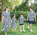 新婚旅行衣装 海旅行衣装 ペアルック カップル アロハシャツ 親子 ドレス セットアップ 家族お揃い 親子コー 木の葉柄 ハワイ風