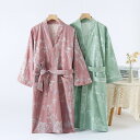 ホテル 綿95% 薄手 部屋着 パジ 寝巻き 前開き バスロープ バスロープ 女性 美容院 ルームウェア 浴衣 ガーゼ パジャマ 和風 夏