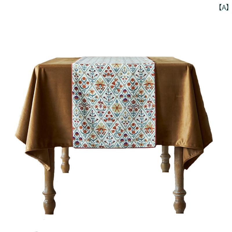 テレビキャビネット クロス リネン 高級 スタイル イン ヨーロピアン ランナー テーブル レトロ アメリカン おしゃれ ランナー