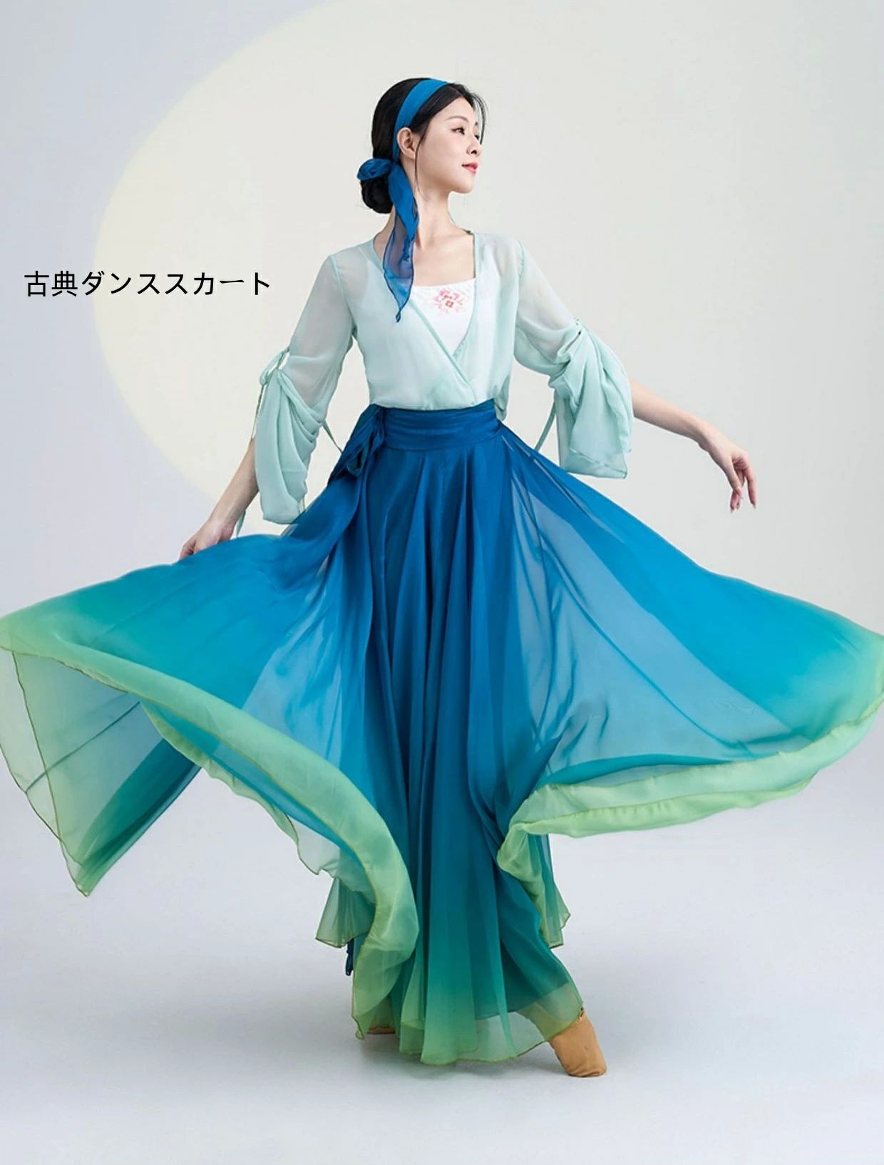 発表会 民族風 バレエ レッスン着 広がる 古典舞踊用 大人用 半身スカート スカート ダンススタジオ レ..