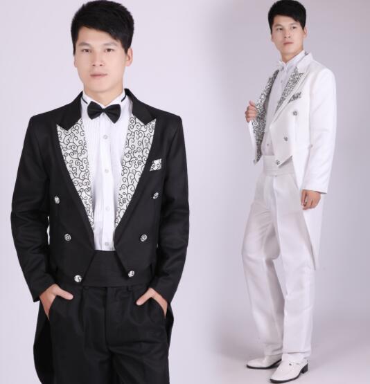 魔術師司会 コスプレスーツ4点セット 女性も着用可 ステージ衣装 舞台ダンス衣装 ベルト メンズタキシード 蝶ネクタイ付