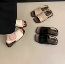 プレゼント ギフト フラットサンダル エレガント つっかけ レザーサンダル サンダル フラットサンダル レディース サンダル
