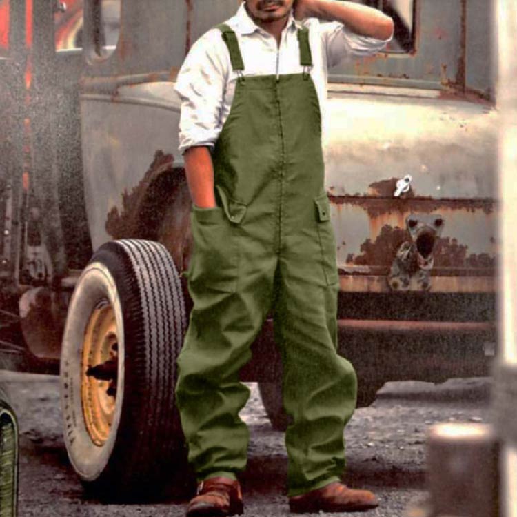 グレ カーキグリーン ブラウン イエロー コスプレ 無地 ストレッチ デニム つなぎ ユニセックス レディース サロペット メンズ